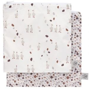 Image de Lässig Lot de 2 pochettes à goûter Tiny Farmer fleurs et oie