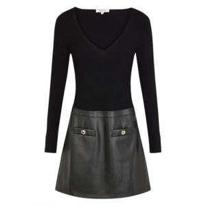 Morgan Robe courte ajustée 2-en-1 noir femme - Taille 42