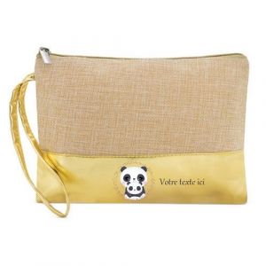 Image de Poc tte Trousse Dore Maquillage Stylo Poc tte Trousse Panda et Maman