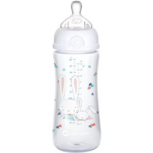 Bébé Confort Biberon col large anti-colique emotion sweet bunny blanc (360 ml)