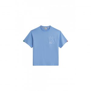 Kickers Tee-shirt manches courtes unisexe bleu clair en coton