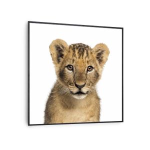 Klarstein Chauffage infrarouge Wonderwall Air Art Smart - Connecté - Motif : Lion cadre noir - 60x 60cm - 350W