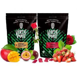 Yerba Mate 1 kg Kit Maté Fruite Verde Mate Fresa, Mango & Maracuya Non Fumé 2 x 500g