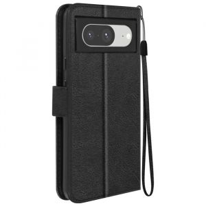 &Eacute;tui pour Google Pixel 8 Portefeuille Fonction Support avec Dragonne Mayaxess Noir