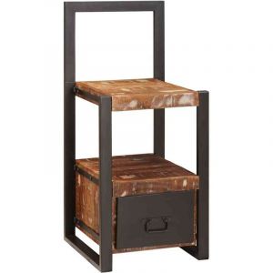 VidaXL Support valet Multicolore Bois massif de r&eacute;cup&eacute;ration