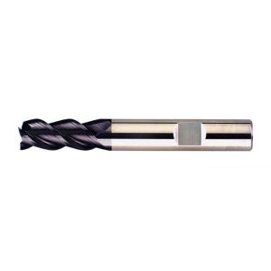 Forum Fraise longue, 3 dents, 45°, en carbure monobloc, recouverte de TiAIN, Ø d1 - h10 : 4,0 mm, Long. totale l1 57 mm, Long. coupe l2 8 mm