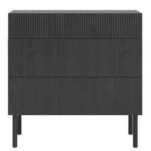 Selsey NOLIE - Commode &agrave; trois tiroirs - 90 cm - couleur du bois de fr&ecirc;ne Portland