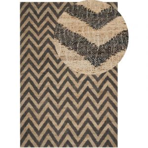 Beliani Tapis Beige et Noir en Jute 200 x 300 cm Convient au Chauffage par Sol Dedepinari
