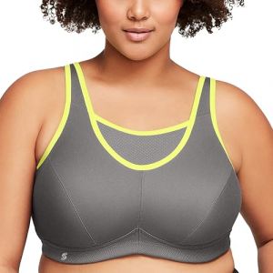 Glamorise Sport-Bustier mit bestem Halt - Grau mit gelbem Besatz Unterwäsche 1 ct Damen (38.99 € / 1 ct)