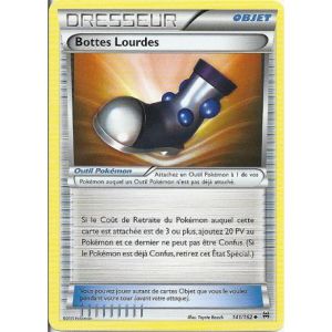 Carte Pokemon - Bottes Lourdes - Dresseur- 141/162 - Peu Commune - Vf