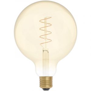 Creative-cables Italia - Lampadina led Dorata Carbon Line filamento a spirale Globo G125 4W 250Lm E27 1800K Dimmerabile - C07