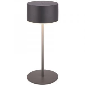BRILONER - Lampe de table sans fil IP44 avec fonction tactile, dimmable, bord lumineux, lampe de salon à poser, 8x18cm, anthracite