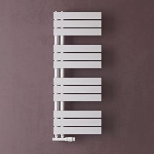 Doporro - Radiateur de Salle de Bain S&egrave;che-Serviette 104x40cm Radiateur &agrave; Eau Chaude Blanc S&egrave;che-Serviettes Design fn