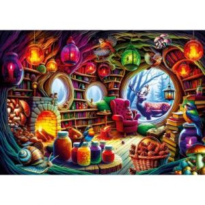 KS Games Puzzle 1000 pi&egrave;ces : Maison mystique dans la for&ecirc;t