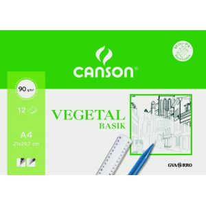 Image de Canson Guarro 200407621 Pack de 12 Feuilles papier végétal A4 90 g