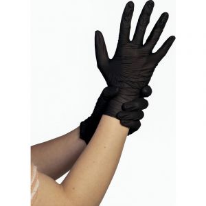 Matfer Boîte de 100 gants jetables nitrile poudrés tm Mutexil 8807777M - Noir
