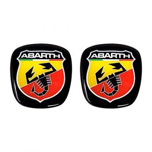 Abarth Autocollant 3D Officiel Remplacement Logo pour Fiat 500 Avant + Arrière