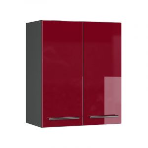 Vicco - Meuble haut de cuisine "Fame-Line" 60cm Blanc brillant/Anthracite