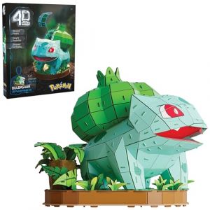Spin Master 4D Build - Puzzle 3D Pokémon - Maquette Bulbizarre Pokémon 195 Pièces - Bulbizarre Inspiré Du Dessin Animé - Puzzle Adulte - Jeu De Construction À Collectionner - Jouet Adulte - Jeu Enfant 12 ans Et +