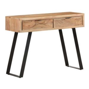 Image de VidaXL Table console 100x35x76 cm Bois d'acacia avec bord naturel