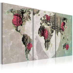 Image de Décoshop26 Tableau toile de décoration motif Moonlight map 60x30cm DEC110459/2