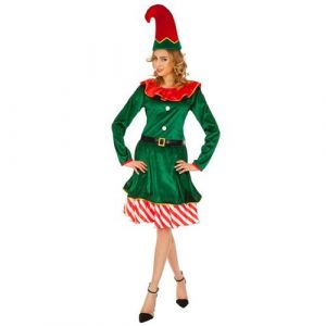 Déguisement lutin du père noël luxe femme - xs - vert - chaks n1020xs