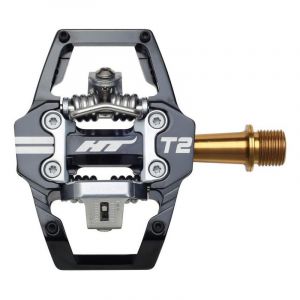 HT Components Pédales automatiques VTT T2 titane noir