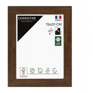 Ceanothe Cadre photo ébène bois foncé 15x20 cm résine recyclée