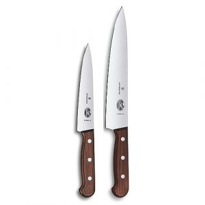 Victorinox 5.1050.2G Set de 2 Service à découper, Acier Inoxydable, Brun, 30 x 5 x 5 cm