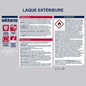 Peinture laque extérieur - Satin - Bleu vert RAL5001 - 2.5L