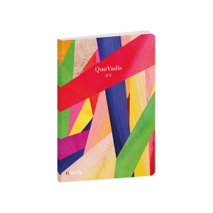 Quo Vadis Carnet de notes - Iconique - Multicolore - Pages Lignées - 15x21 cm - Papier Clairefontaine blanc - Fabrication française