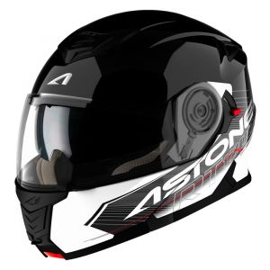 Astone Casque Modulable Rt 1200 Graphic Touring noir/blanc - S