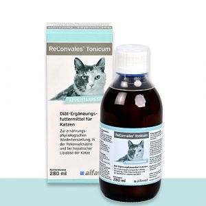 ReConvales Tonicum Chat 280 ml Complément alimentaire pour la convalescence, le sous-poids et la lipidéose hépatique du chat