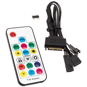 Kolink Contrôleur Inspire L1 3-Pin 5V ARGB - Télécommande sans Fil inclue - pour Les diodes RGB adressables, Dont Phanteks et Corsair