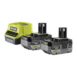 Ryobi Kit de batterie RC18120-240X RB1840X 18V 2x4,0 Ah chargeur de batterie