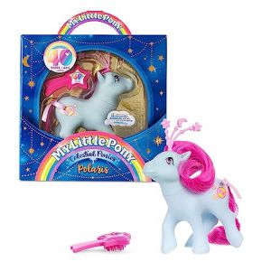 Amo toys Basic Fun Himmlische Ponys &ndash; Polaris, My Little Pony, 35342, Retro-Pferdespielzeug f&uuml;r M&auml;dchen und Jungen, 40-j&auml;hriges Jubil&auml;um wei&szlig;e Pony-Figur, einschlie&szlig;lich himmlischer Krone und Zubeh&ouml;r