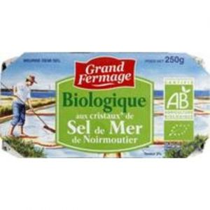 Grand Fermage Beurre moule biologique au sel de mer de noirmoutier - La plaquette de 250g