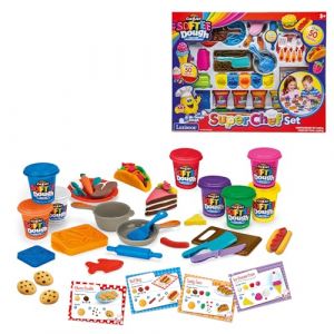 Lexibook Kit de Pâte à Modeler Douce et Malléable Super Chef, CRDOUGH16