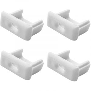 Kit 4 Bouchons Finaux Pour Profil&eacute; led Mini Encastrable En Aluminium Couleur Blanc
