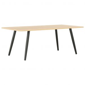 Image de VidaXL Table basse Noir et chêne 120x60x46 cm