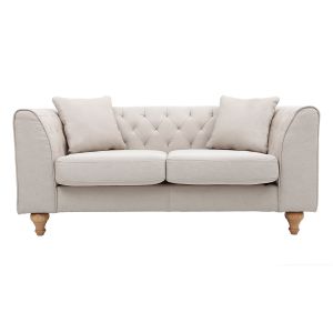 Miliboo Canap&eacute; classique tissu coloris naturel 2 places MONTAIGNE