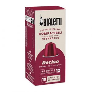 Bialetti Café Capsules compatibles Nespresso - Deciso - 10 Capsules