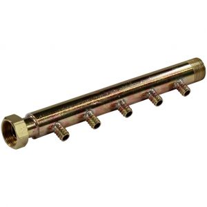 Arcanaute Collecteur 3/4"" (20/27) Mâle + écrou tournant - 5 départs pour tube PER Ø12 - entraxe 40mm