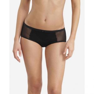 DIM Boxer menstruel bio flux moyen - Noir - Couleur Noir - Taille 40/42