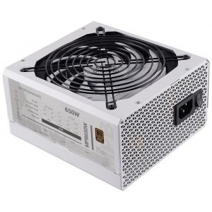 Mars Gaming MPB650, Alimentation PC ATX 650W, 6 Ans Garantie, 80Plus Bronze 230V, Ventilateur FDB 140mm avec Technologie Silencieuse AI-RPM, 90% d'Efficacité, Blanc