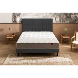 Epeda Ensemble L'Ailleurs + Sommier Confort Ferme 180x200 - Double Sommier