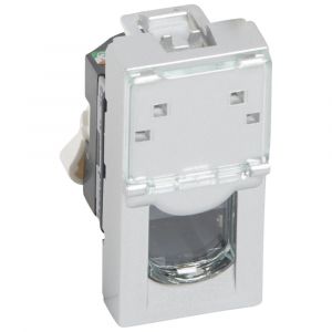 Legrand LOT DE 10 RJ45 CAT5E FTP MOSAIC 1 M ALU 079452