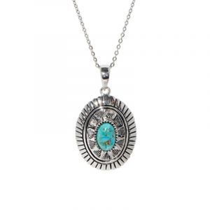 Amazonia - Pendentif Tunkuruchu en Argent massif & Turquoise 2.2 ct
