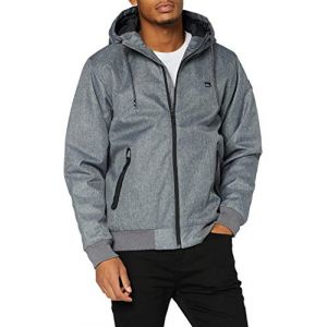 Image de Quiksilver Brooks 5K-Veste imperméable pour Homme, Medium Grey Heather, FR : M (Taille Fabricant : M)