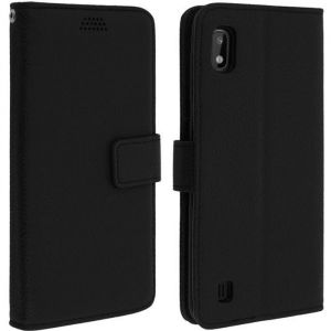 Avizar Housse Samsung Galaxy A10 Etui Portefeuille Porte-carte Support Vidéo noir Noir